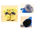 [Yellow] A Set of 4 Pet Shoes Pet Dog Cat Tiny Shoes, Waterproof