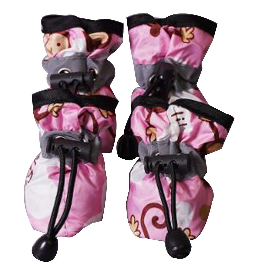 A Set of 4 Pet Shoes Pet Dog Cat Tiny Shoes, Waterproof #01