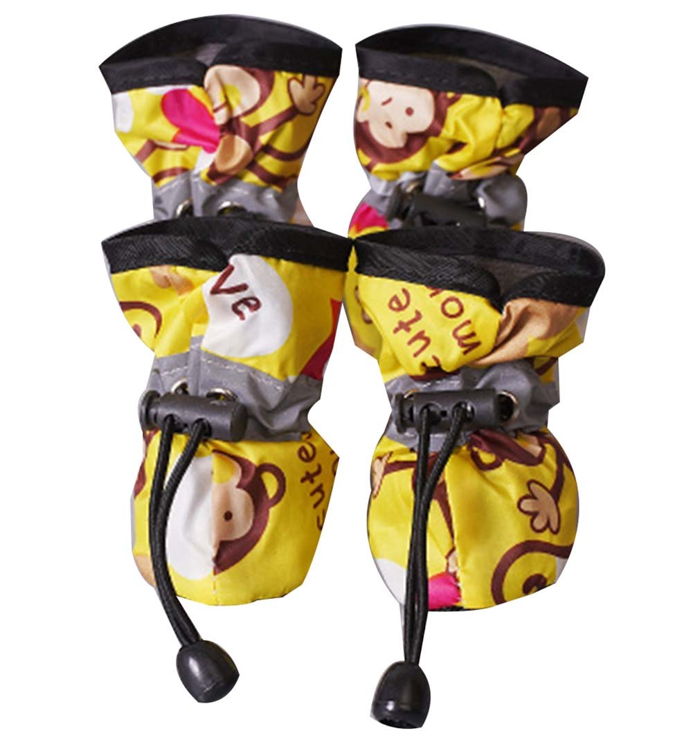 A Set of 4 Pet Shoes Pet Dog Cat Tiny Shoes, Waterproof #02