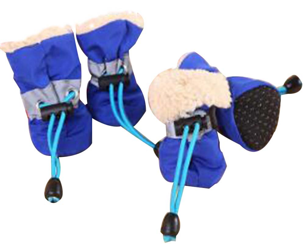 A Set of 4 Pet Shoes Pet Dog Cat Tiny Shoes for Winter #02