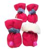 A Set of 4 Pet Shoes Pet Dog Cat Tiny Shoes for Winter #04