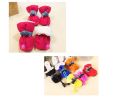 A Set of 4 Pet Shoes Pet Dog Cat Tiny Shoes for Winter #04