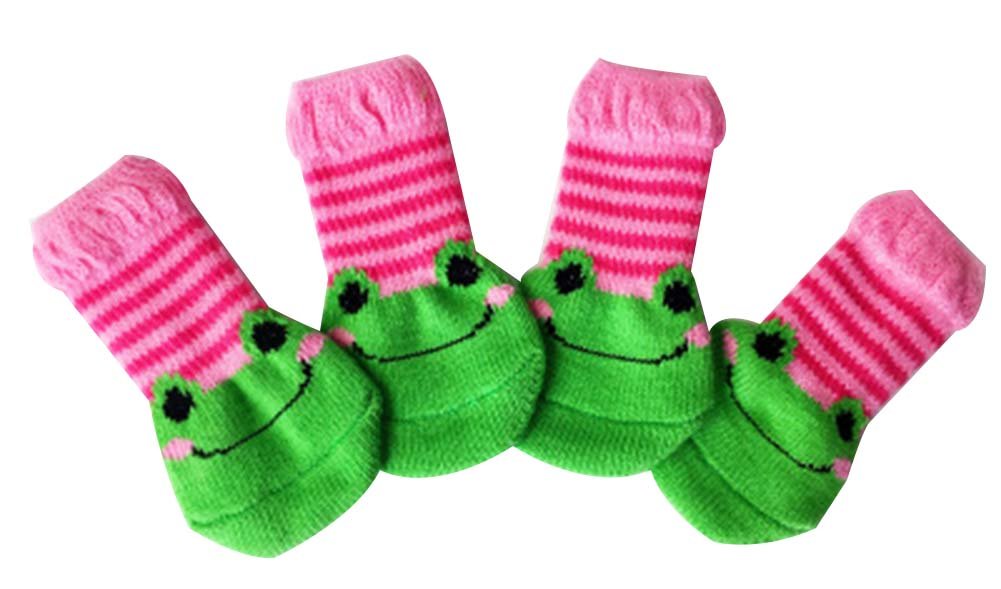 A Set of 4 Pet Shoes Puppy Cat Pet Socks for Summer [A]