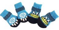 A Set of 4 Pet Shoes Puppy Cat Pet Socks for Summer [B]