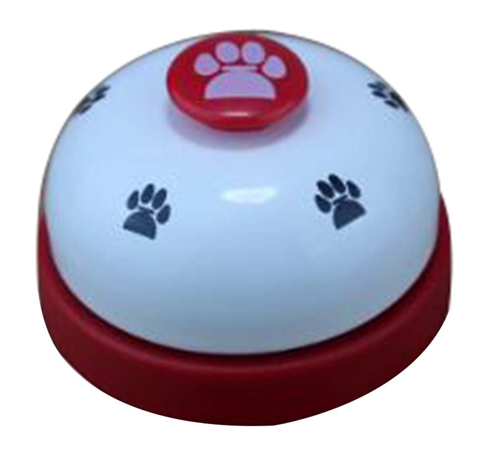 Set of 2 Pet Training Bells Cat Dog Footprints Bells Interactive Toys [I]