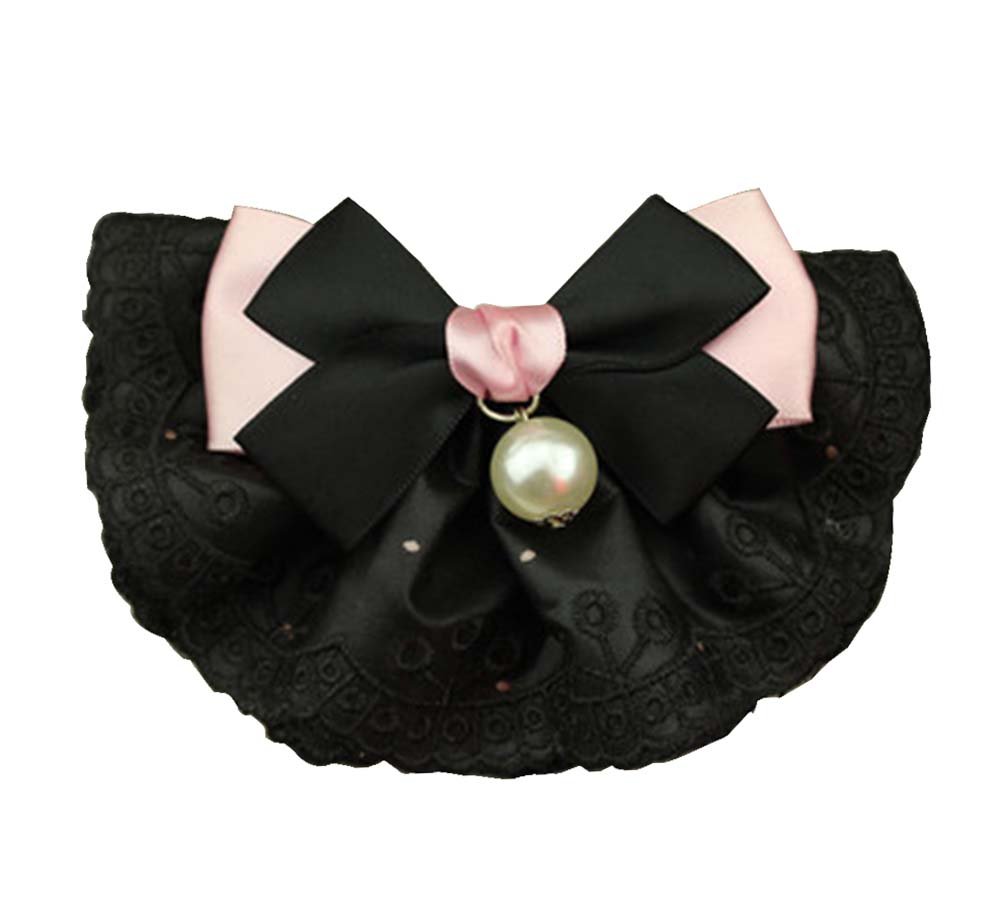 Pet Necklace Pet Cat And Dog Bell Bow Tie Accessories [Pearl Style]