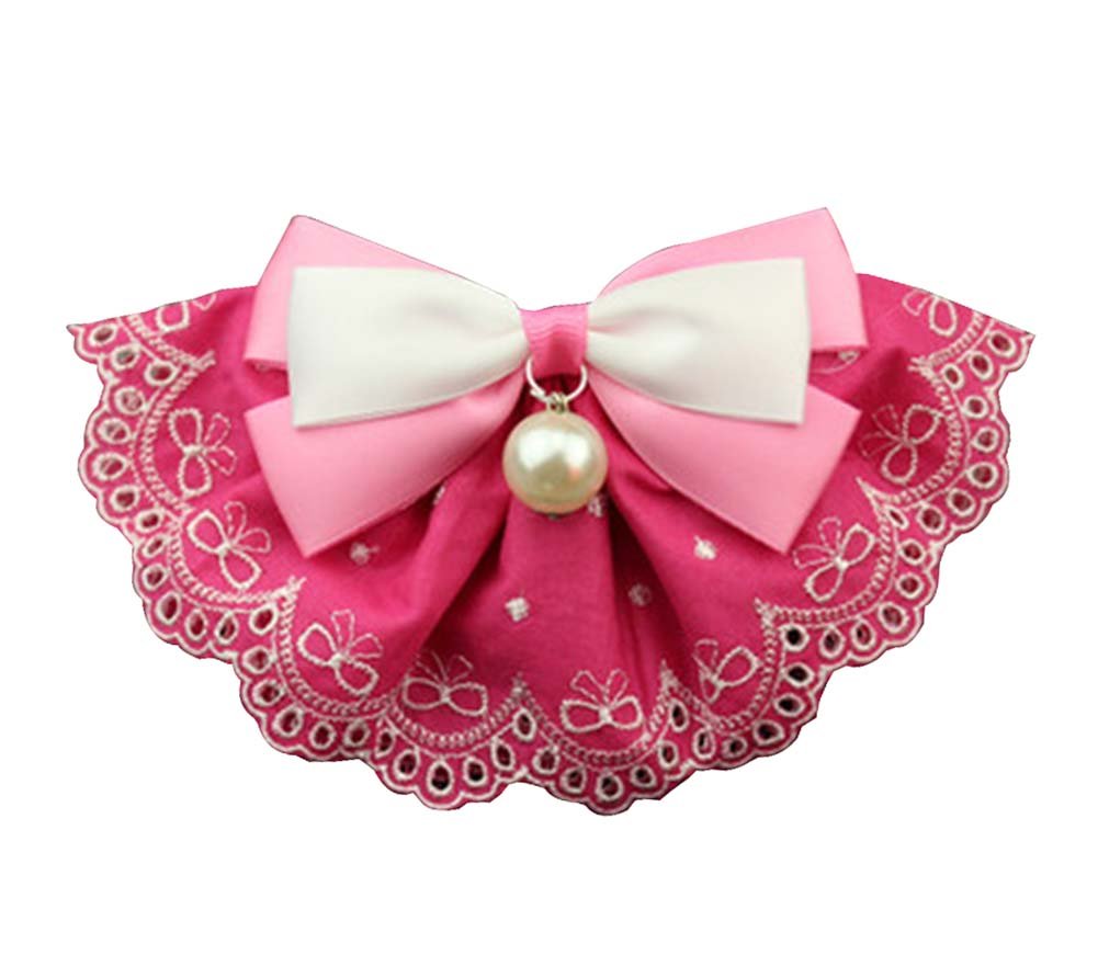 Pet Necklace Pet Cat And Dog Bell Bow Tie Accessories [Pearl Style-1]