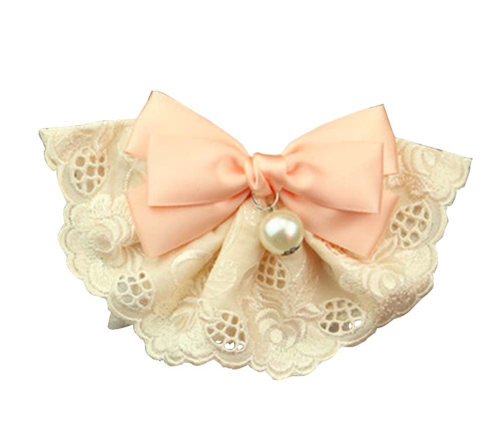 Pet Necklace Pet Cat And Dog Bell Bow Tie Accessories [Pearl Style-2]