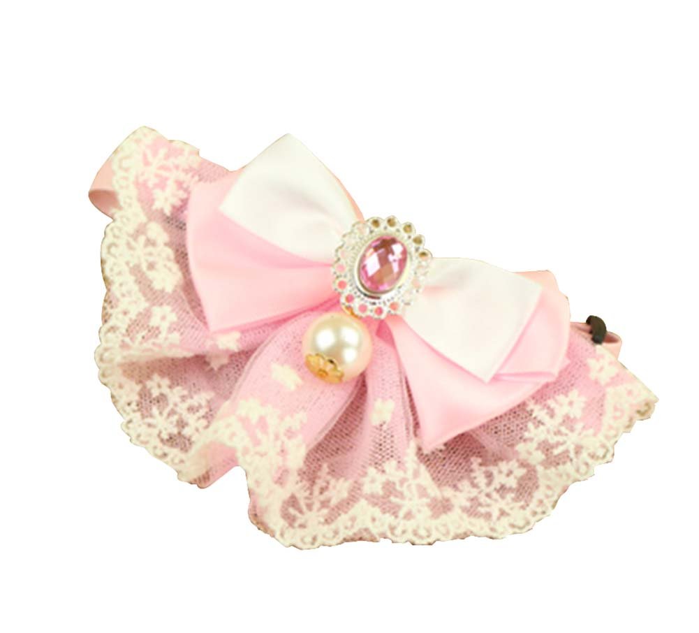 Pet Necklace Pet Cat And Dog Bell Bow Tie Accessories [Pearl Style-7]