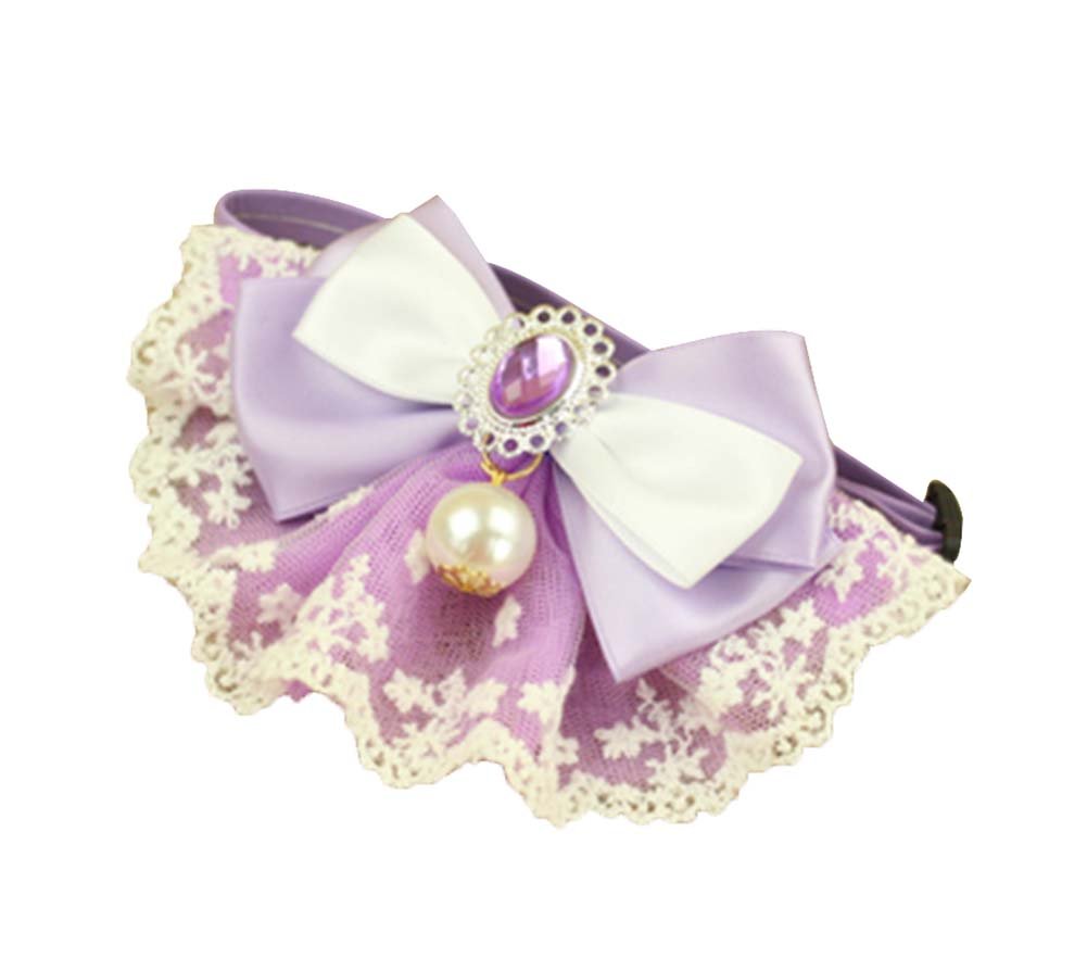 Pet Necklace Pet Cat And Dog Bell Bow Tie Accessories [Pearl Style-9]