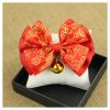 Chinese Style Auspicious Pet Bow Tie Dog Accessories Cat Bow Necklace