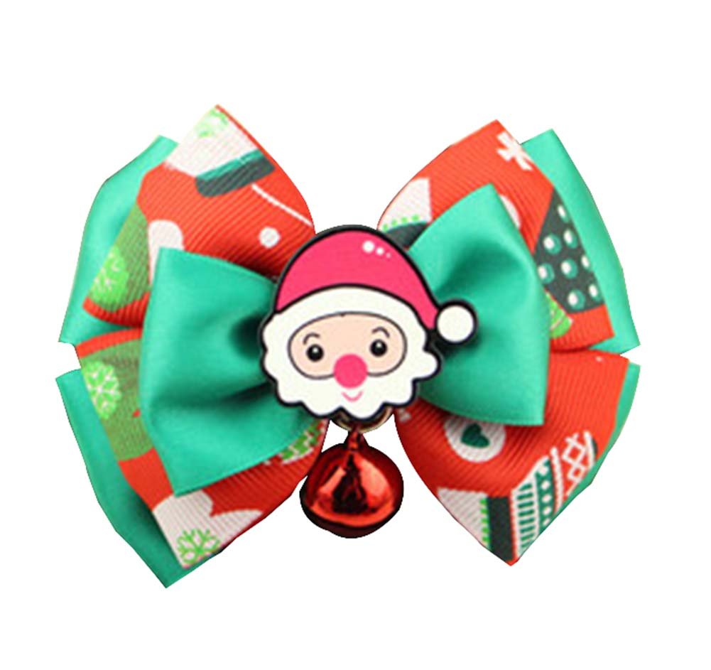 Christmas Pet Jewelry Dog Bow Tie Cat Decorative Collar Bell Bow [A]