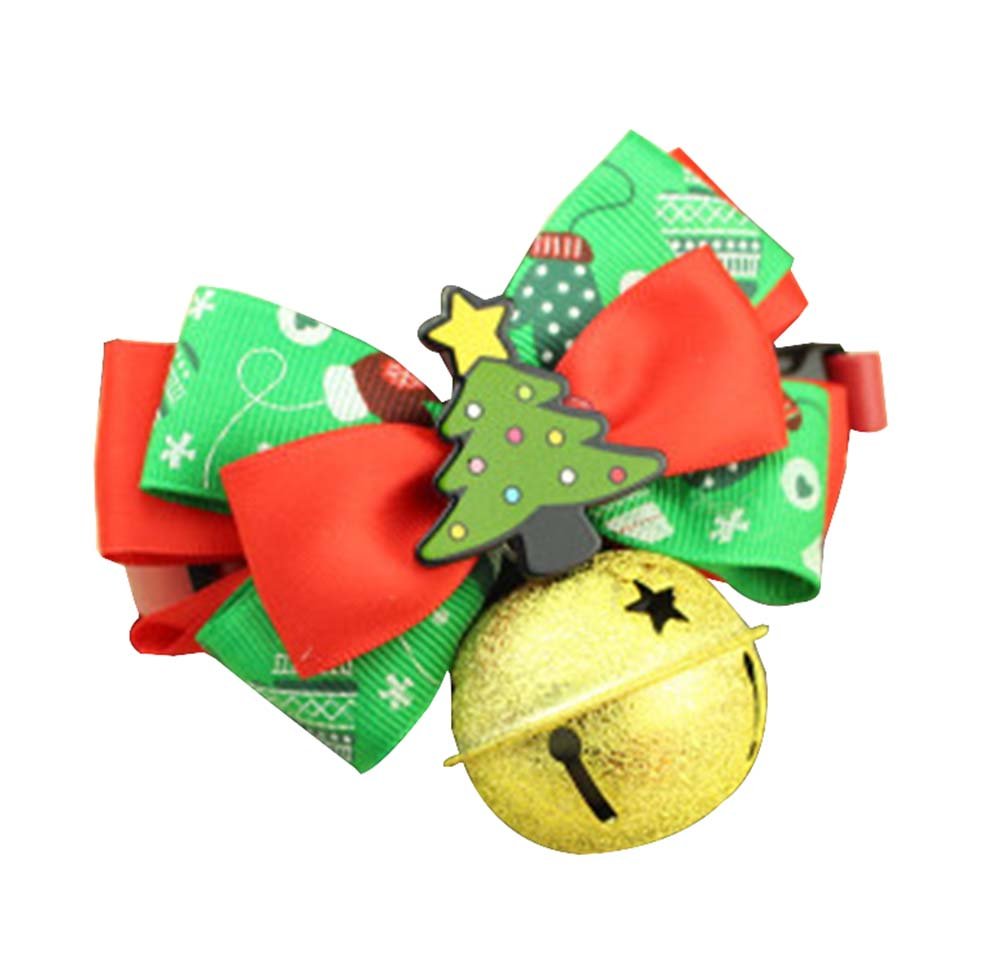 Christmas Pet Jewelry Dog Bow Tie Cat Decorative Collar Bell Bow [B]