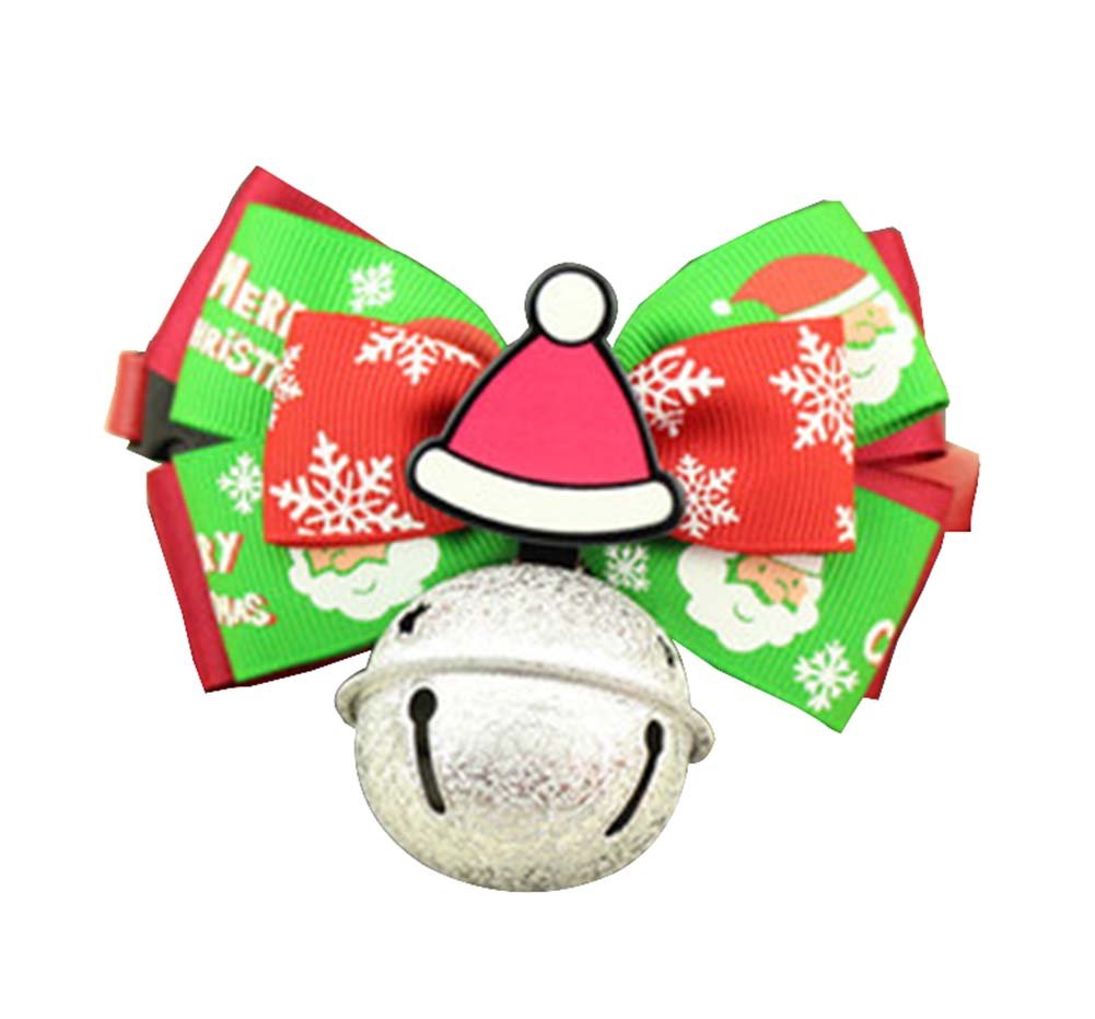 Christmas Pet Jewelry Dog Bow Tie Cat Decorative Collar Bell Bow [C]