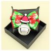 Christmas Pet Jewelry Dog Bow Tie Cat Decorative Collar Bell Bow [C]