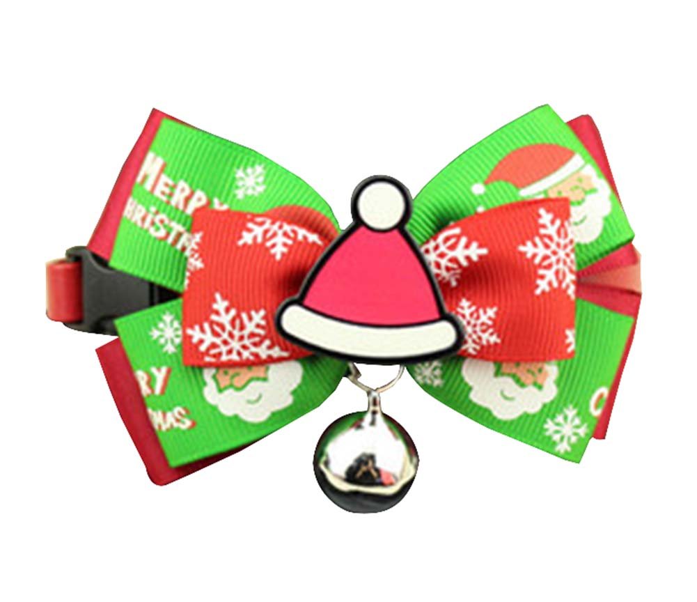 Christmas Pet Jewelry Dog Bow Tie Cat Decorative Collar Bell Bow [C-1]