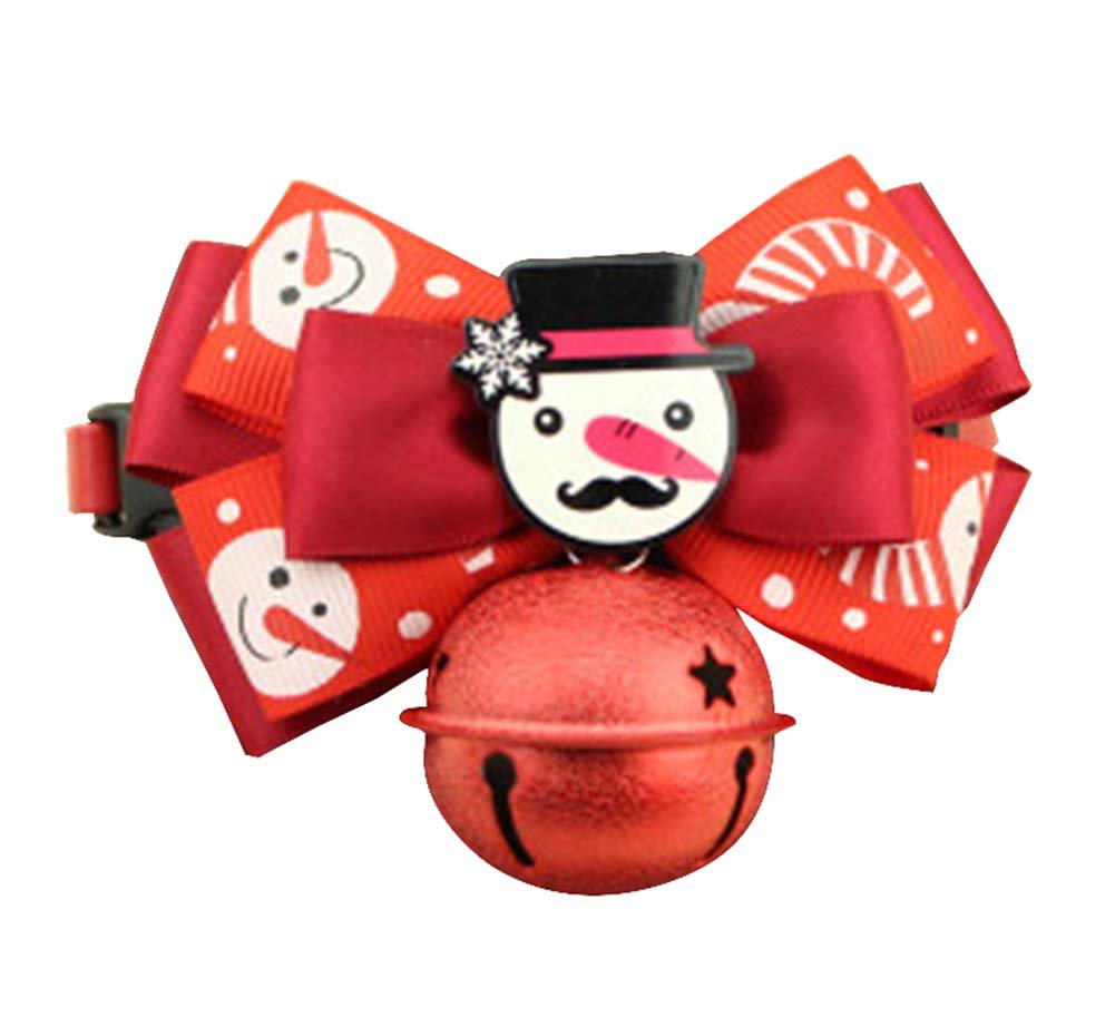 Christmas Pet Jewelry Dog Bow Tie Cat Decorative Collar Bell Bow [D]