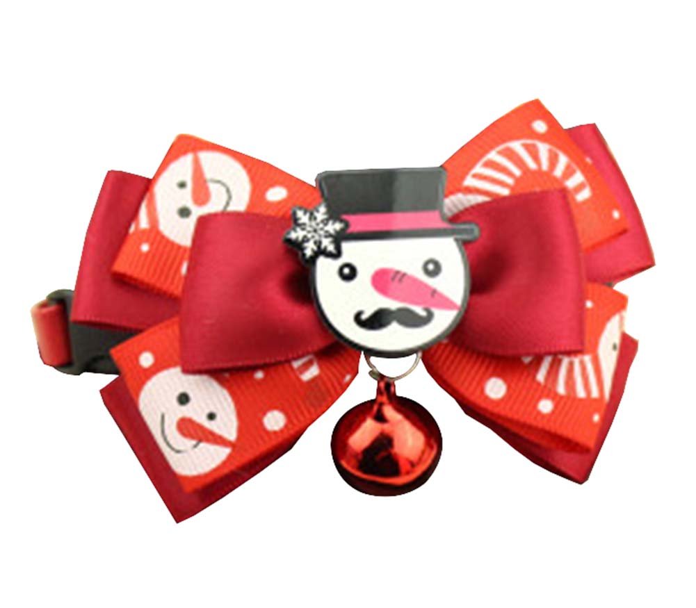 Christmas Pet Jewelry Dog Bow Tie Cat Decorative Collar Bell Bow [D-1]
