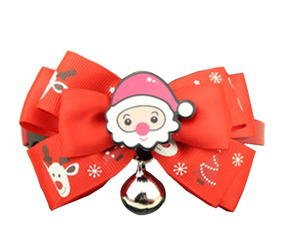 Christmas Pet Jewelry Dog Bow Tie Cat Decorative Collar Bell Bow [E-1]