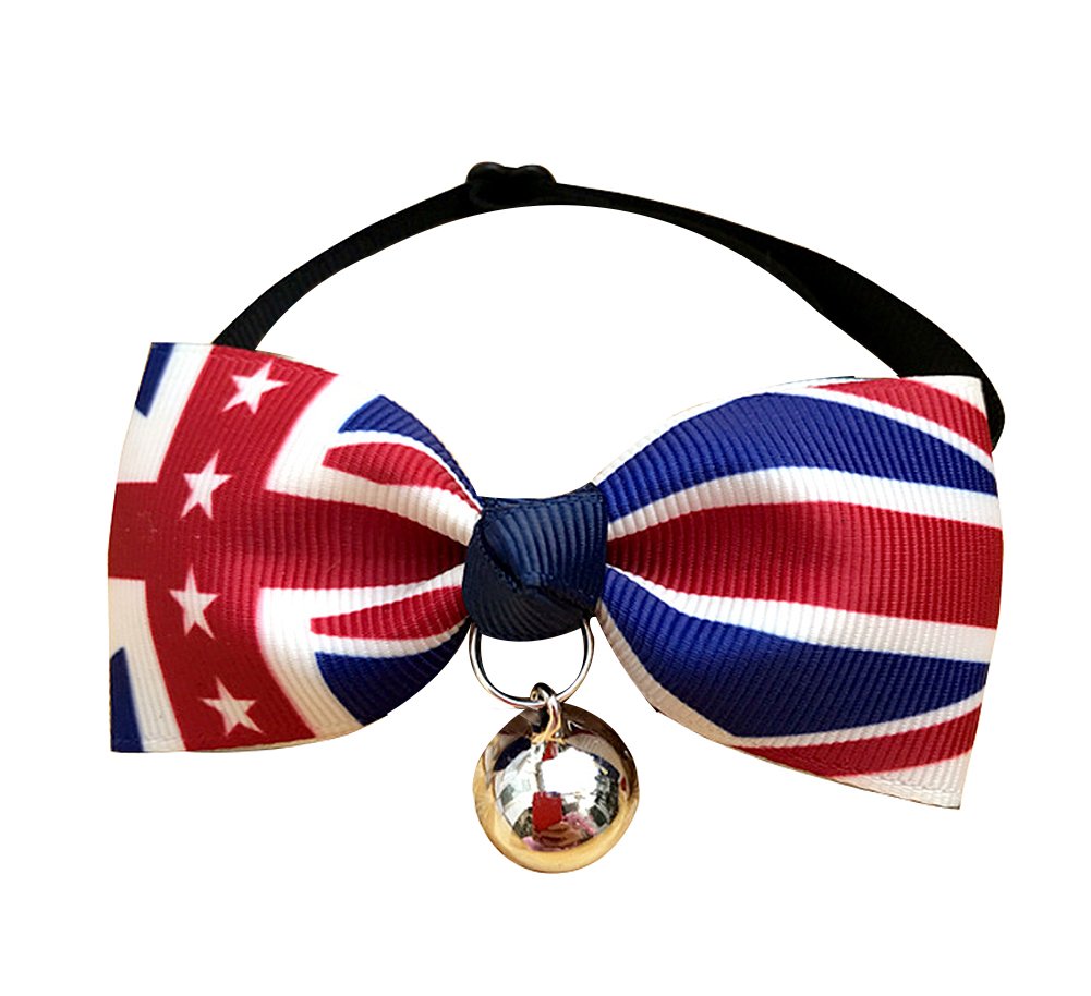 Set of 2 Pet Jewelry Puppies Cat Bow Tie Decorative Bell Bow-Knot [A]