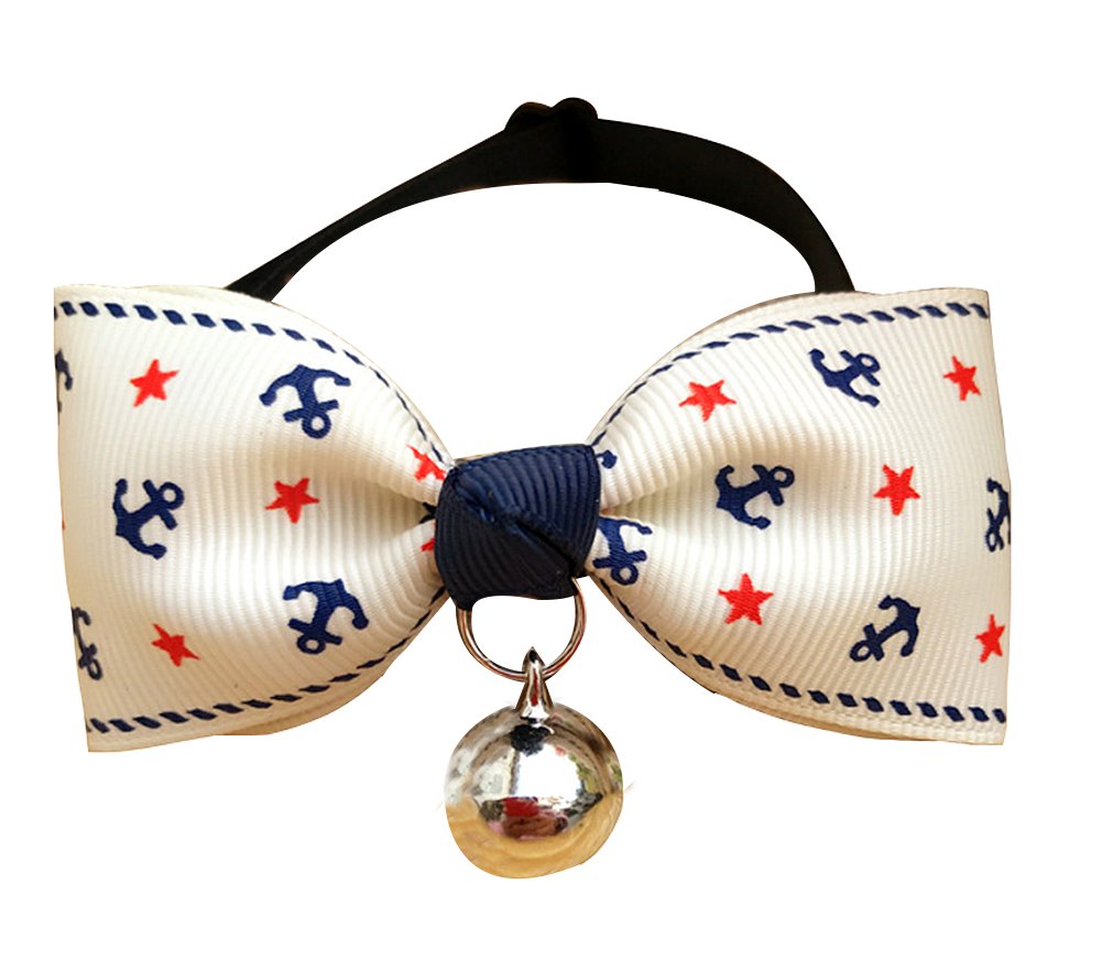 Set of 2 Pet Jewelry Puppies Cat Bow Tie Decorative Bell Bow-Knot [C]