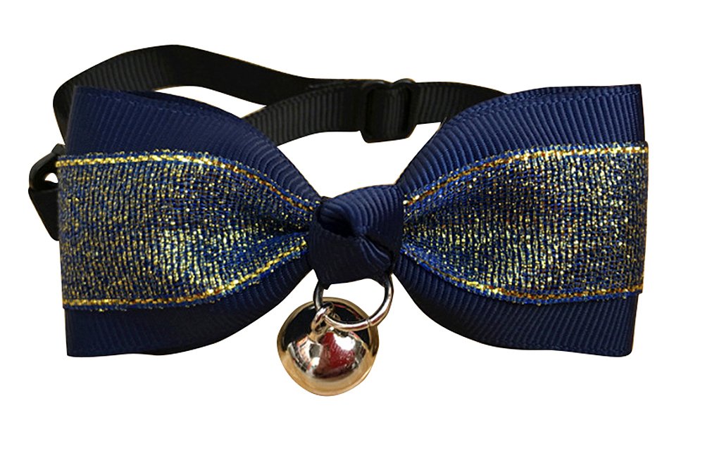 Set of 2 Pet Jewelry Puppies Cat Bow Tie Decorative Bell Bow-Knot [F]