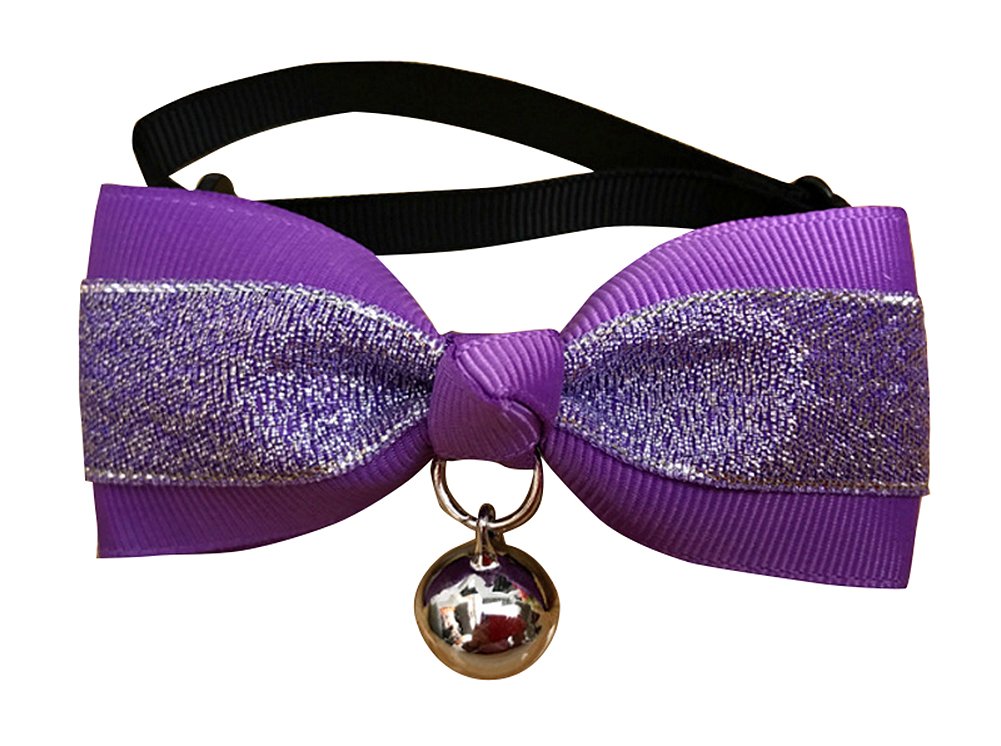 Set of 2 Pet Jewelry Puppies Cat Bow Tie Decorative Bell Bow-Knot [G]