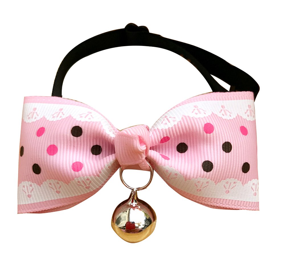 Set of 2 Pet Jewelry Puppies Cat Bow Tie Decorative Bell Bow-Knot [I]