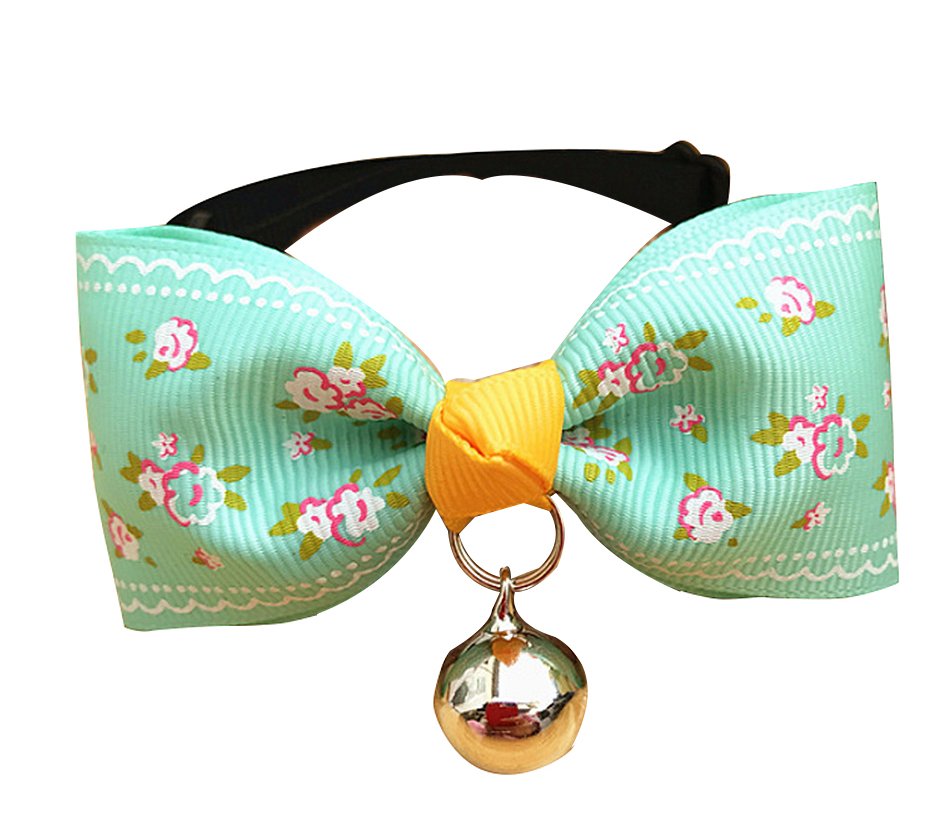 Set of 2 Pet Jewelry Puppies Cat Bow Tie Decorative Bell Bow-Knot [K]