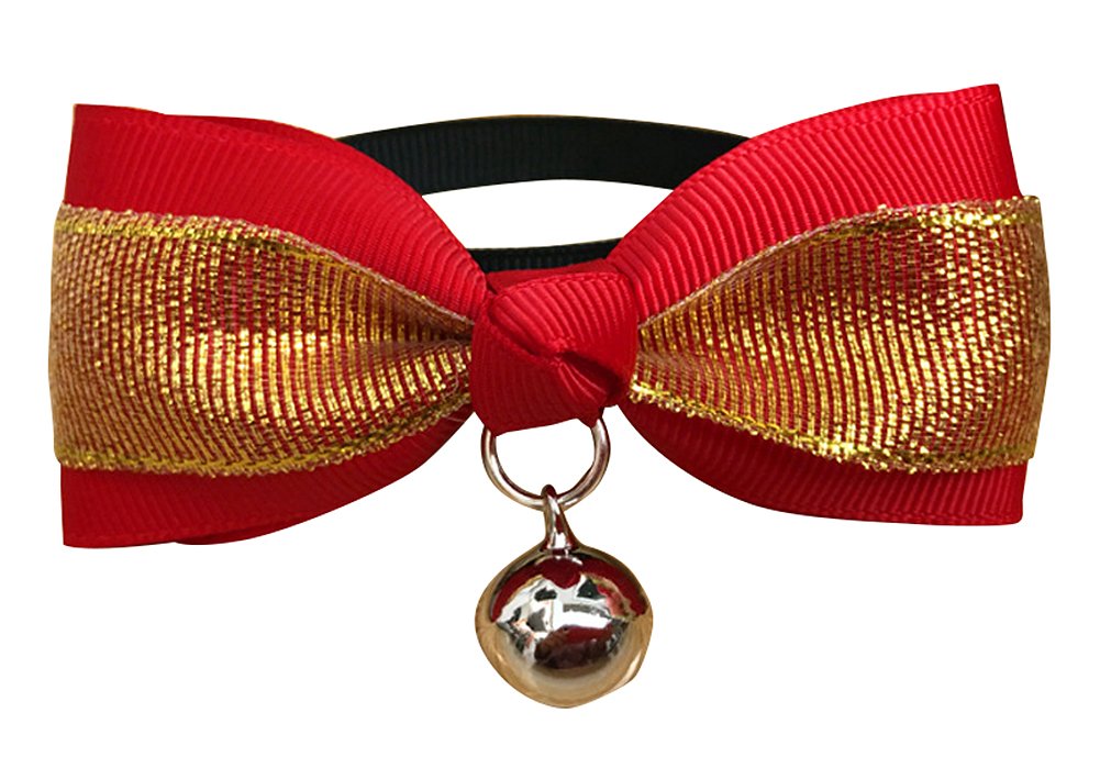 Set of 2 Pet Jewelry Puppies Cat Bow Tie Decorative Bell Bow-Knot #04