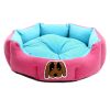Detachable House Pet Mat Stylish Pet Bed Pet House Kennel Lovely Dog Pink