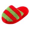 Durable Dog Toys Pet Toys Various Stripe Colors Toys Grind Teeth Training Slippers, Red Green