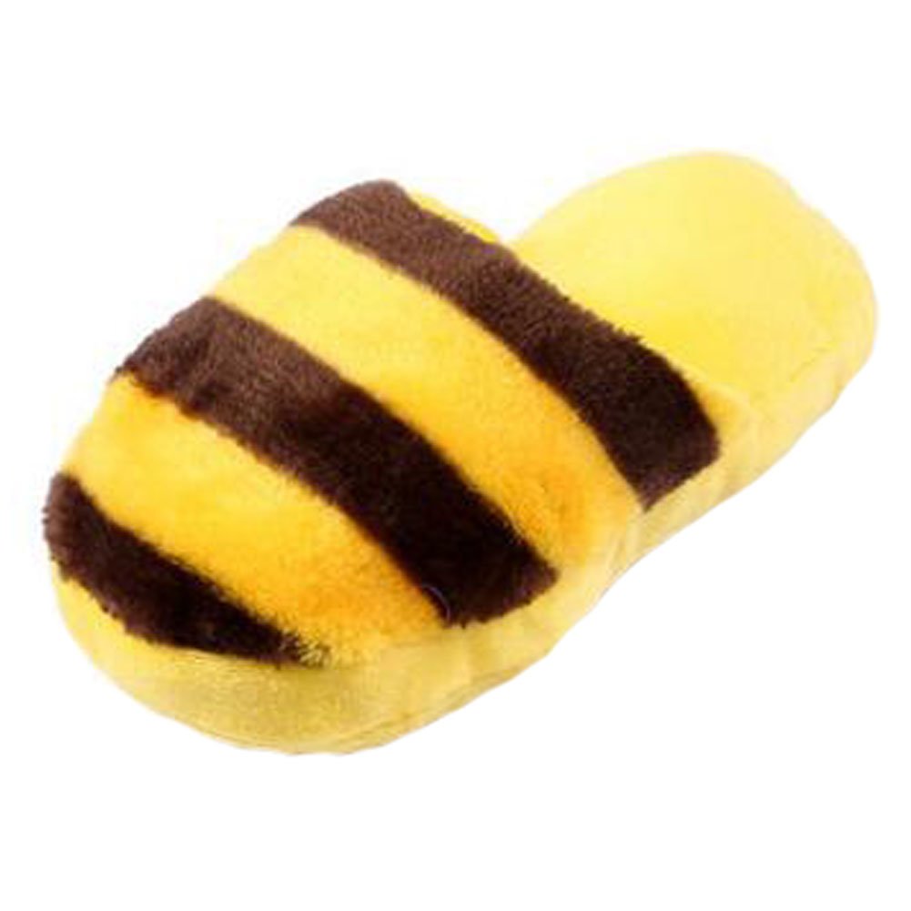 Durable Dog Toys Pet Toys Various Stripe Colors Toys Grind Teeth Training Slippers, Yellow Brown