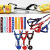 Durable Dog Collar Leash Strap Training Leash Rope Chest Strap For Puppy Pet(15LB), Yellow Footprint