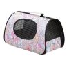 Foldable Soft-Sided Dog/Cat/Pet Carrier Travel Kennel Up to 2.5 kg-Pink Flower