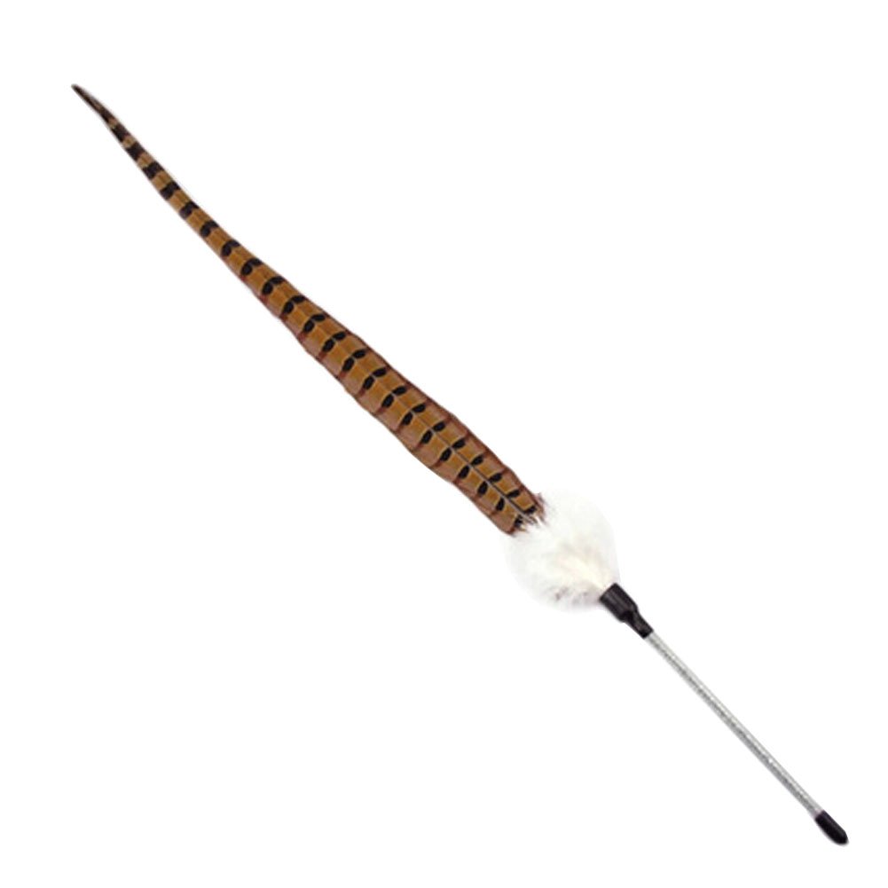 CFA Matches Cat Sports Appliance--Pheasant Tail Feathers Cat Toy,WHITE