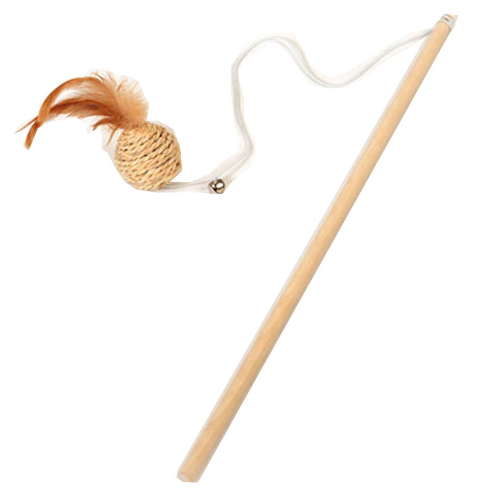 Interactive Educational Toy for Pet -- Natural Wooden Cat Toy [Small Ball]