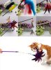 4 Sets, Cat Toy Fake Artificial Fur Ball Mouse Funny Cat Stick Lever, Plush Ball