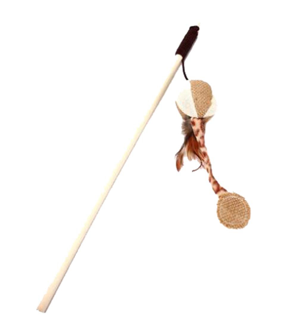 4 Sets Of Cat Toy Fake Artificial Fur Ball Funny Cat Stick Lever, Plush Ball