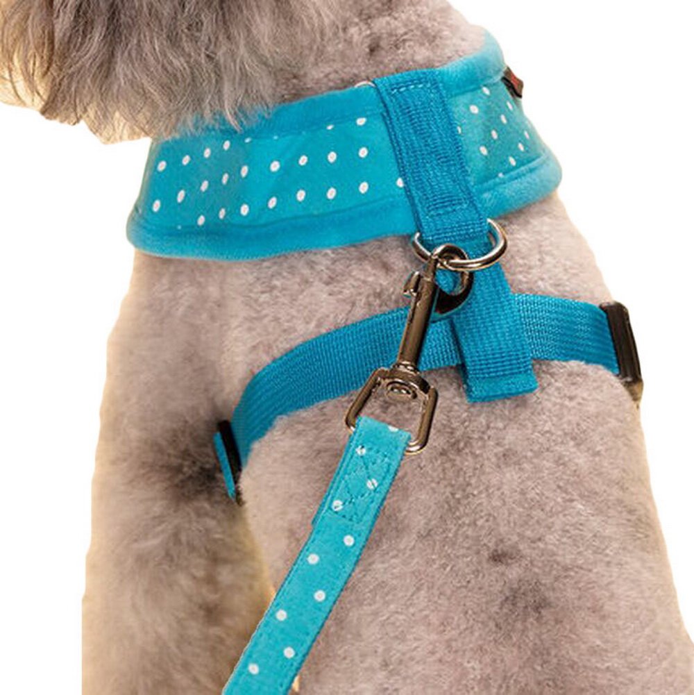 Vest Leashes - Dog Harness Leash--??L Size: Bust 46cm??Blue Dot 1