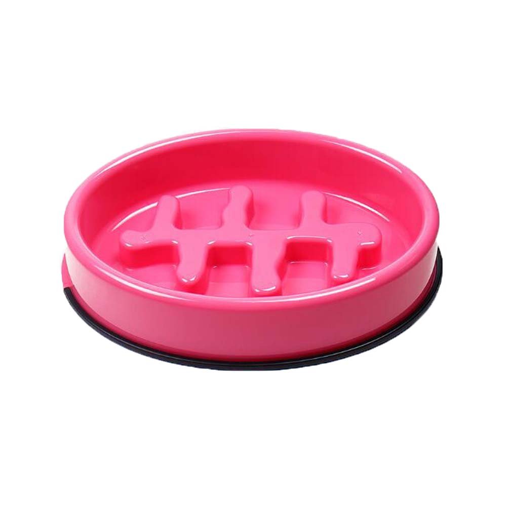Fish Bone ABS Plastic Dog Bowl Pet Bowl Food Slow Feed Bowl for Dogs 10.2 x 7"