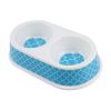 Dog/Cat Pet Bowls Imitation Ceramic Melamine Dog Bowls Double Bowls-Blue Flower