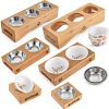 Simple Style Iron Frame Stainless Steel Double Bowls Pet Bowls Dong Bowls