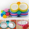Hanging Style Double Fixed Bowls Detachable Pet Bowls Dog Bowls, Pink