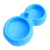 Plastic Double Style Pet Food and Water Bowl for Dogs Cats (31.5*18.3*5.3 cm)