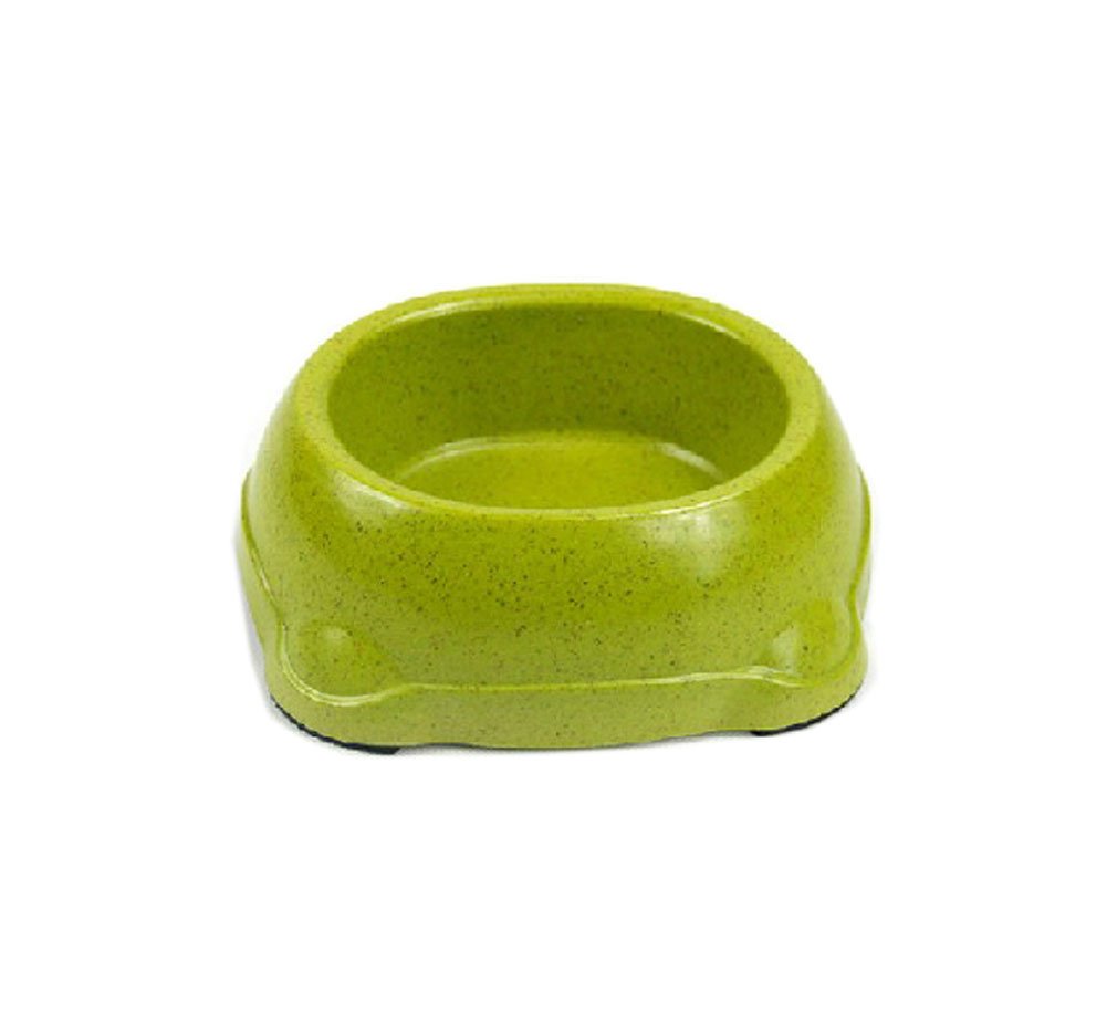 Bamboo Fiber Cute Pet Bowl for Dogs Cats (16*14*7.5 cm)