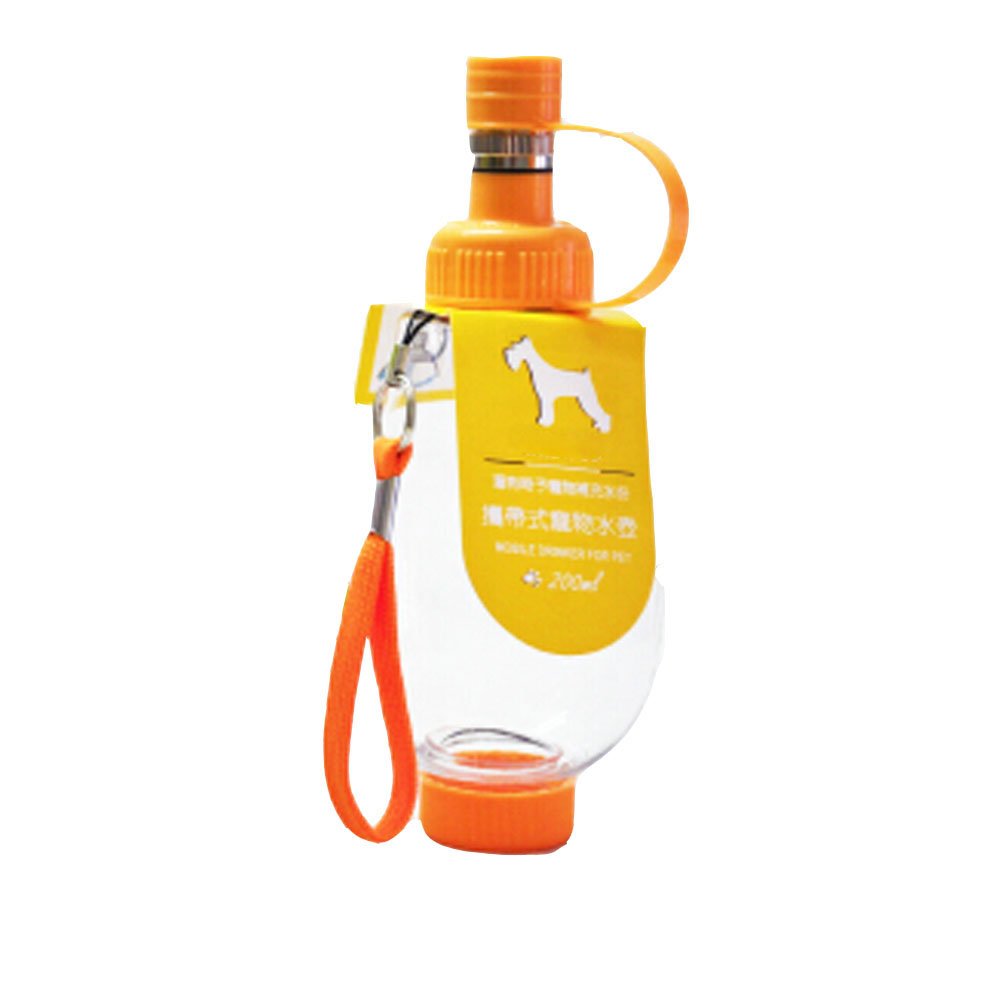 Pet Kitten Puppy Travel Water Bottle,Portable Water Bottle,200ML,SWEET ORANGE