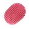 Pet Cleaning Supplies--Circular Rubber Grooming Brush,Cat/Dog Bathing Brush,PINK