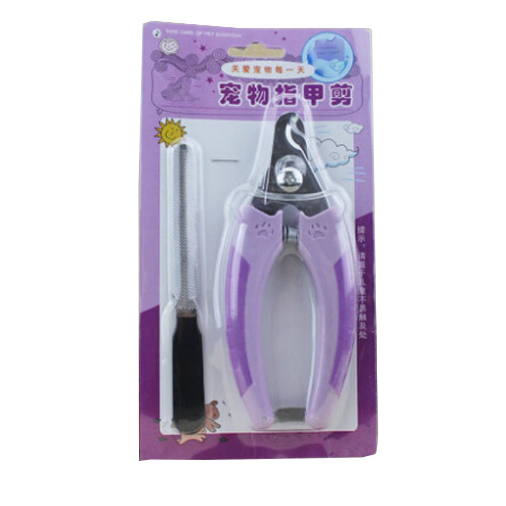 Pet Care--Easy Operation Professional Pet Nail Clipper Set,Violet