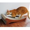 Natural Wood [Red Sandalwood] Veneer Corrugated Paper Cat Scratching Pad/Board